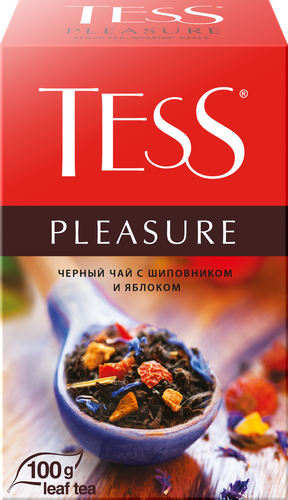 Чай черный TESS Pleasure с добавками листовой, 100г, изображение