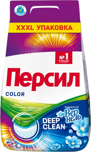 Стиральный порошок для цветного белья ПЕРСИЛ Color Свежесть от ВЕРНЕЛЬ, автомат, 6кг, детальное фото
