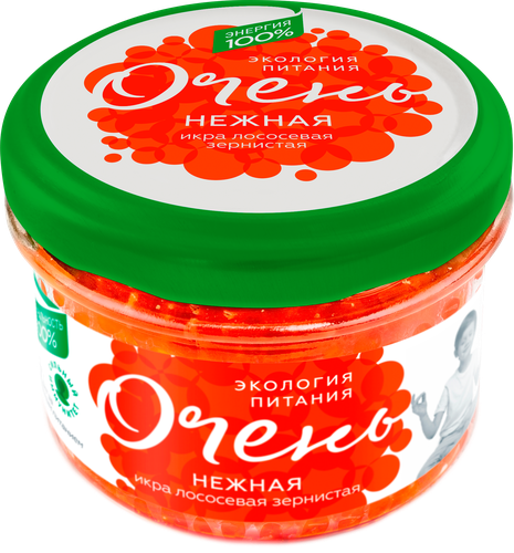 Икра лососевая ПУТИНА Очень нежная, зернистая 1-й сорт, 220г, детальное фото