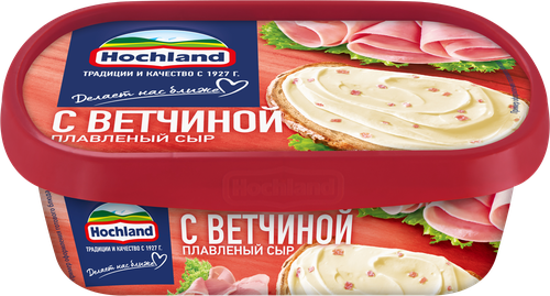 Сыр плавленый HOCHLAND с ветчиной 55%, без змж, 200г, фотография