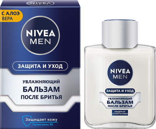 Бальзам после бритья NIVEA Men Защита и Уход увлажняющий, 100мл, вид