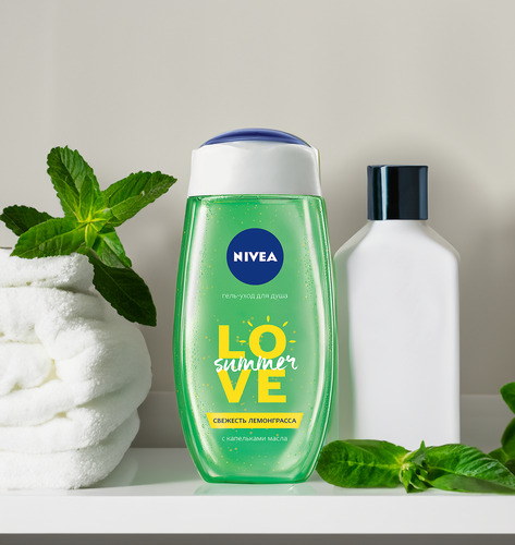 Гель для душа NIVEA Свежесть лемонграсса, 250мл, крупный план