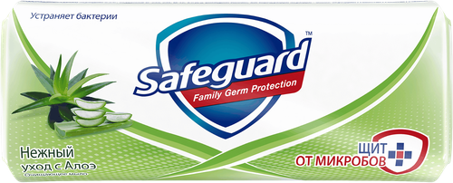 Мыло туалетное SAFEGUARD Нежный уход с Алоэ, 90г, изображение
