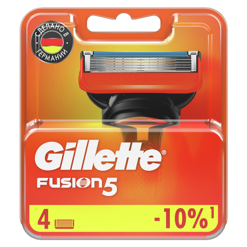 Кассеты сменные для бритья GILLETTE Fusion5, 4шт, фотография