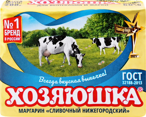 Маргарин ХОЗЯЮШКА Сливочный 60%, 200г, фото