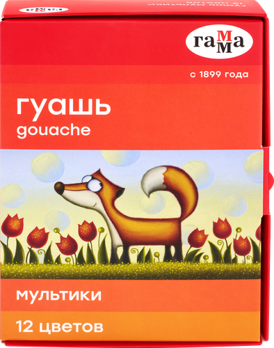 Краски гуашевые МУЛЬТИКИ 12 цветов, Арт. 221032, фотография