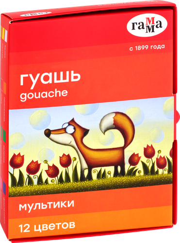 Краски гуашевые МУЛЬТИКИ 12 цветов, Арт. 221032, фото
