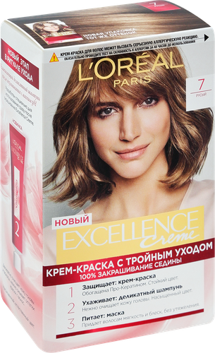 Краска для волос EXCELLENCE 7 Русый, 176мл, фотография