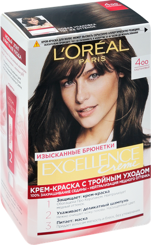 Краска для волос EXCELLENCE 4.00 Каштановый, 176мл, картинка