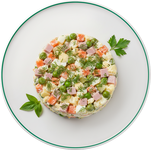Салат Оливье классический ЛЕНТА FRESH, весовой, крупный план