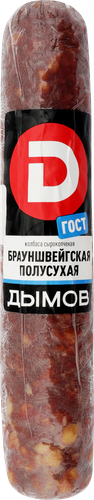 Колбаса сырокопченая ДЫМОВ Брауншвейгская полусухая, весовая, детальное фото