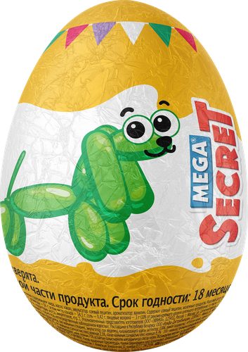 Яйцо шоколадное MEGA SECRET Воздушные зверята, 20г, детальное фото