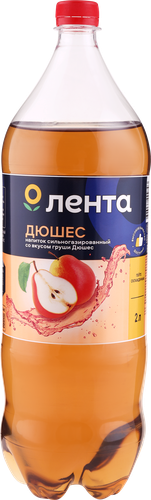 Напиток ЛЕНТА Дюшес сильногазированный, 2л, крупный план