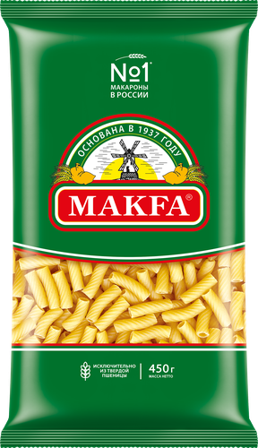 Макароны MAKFA Рожки, 450г, вид