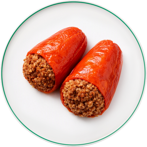 Перец фаршированный, весовой, крупный план