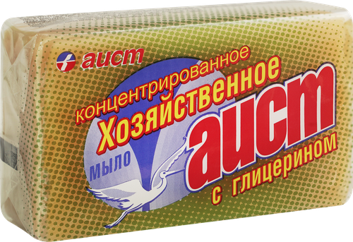 Мыло хозяйственное АИСТ с глицерином, 150г, вид