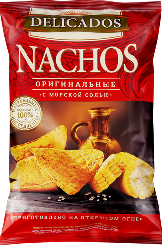 Чипсы кукурузные DELICADOS Nachos Оригинальные, 150г, детальное фото