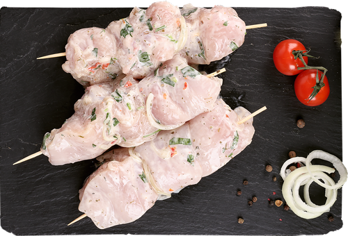 Шашлык из филе куриной грудки Деликатесный ЛЕНТА FRESH, вид