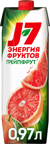 Нектар J7 Грейпфрут с мякотью, 0.97л, крупный план