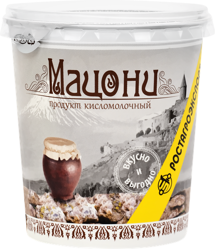 Мацони РОСТАГРОЭКСПОРТ 3,2%, без змж, 300г, крупный план