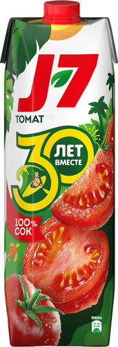 Сок J7 Томат с солью с мякотью, без сахара, 0.97л, фотография
