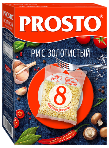 Рис PROSTO Золотистый 1-й сорт, в пакетиках, 8х62,5г, вид