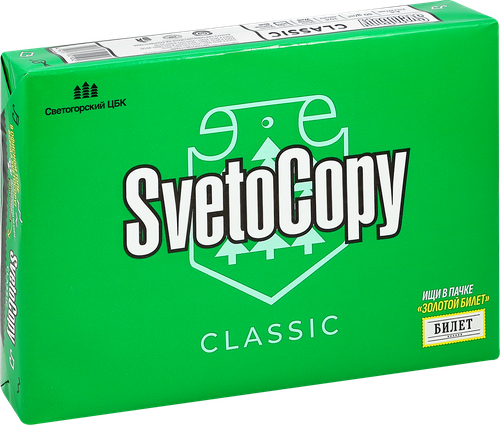 Бумага для офисной техники SVETOCOPY A4 80г/м2, 500 листов, картинка
