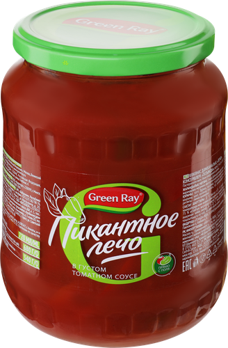 Лечо GREEN RAY Пикантное, 720мл, вид