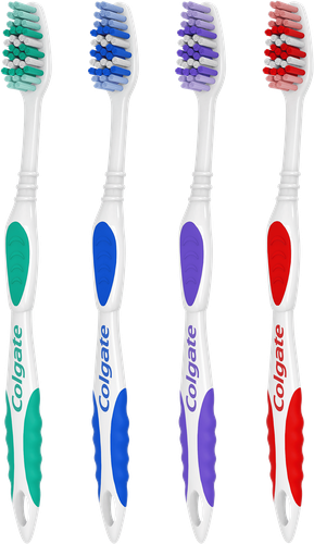 Зубная щетка COLGATE Классика Здоровья, средней жесткости, крупный план