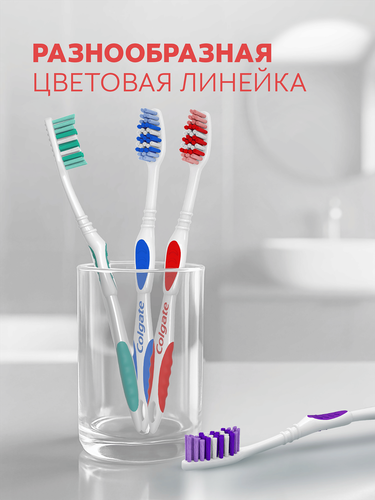 Зубная щетка COLGATE Классика Здоровья, средней жесткости, фотография