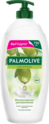 Гель для душа PALMOLIVE Натурэль Интенсивное увлажнение Олива и увлажняющее молочко, 750мл, картинка