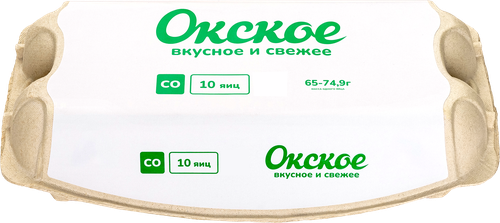 Яйцо куриное ОКСКОЕ СО, 10шт, вид
