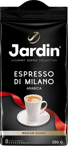 Кофе молотый JARDIN Espresso di Milano, 250г, крупный план
