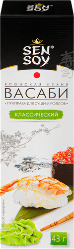 Приправа для суши и роллов SEN SOY Premium Васаби классический, 43г, крупный план