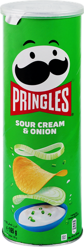 Чипсы картофельные PRINGLES Сметана и лук, 165г, вид