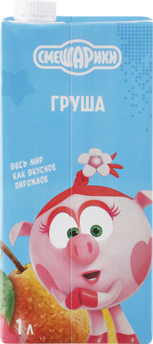 Нектар фруктовый СМЕШАРИКИ Грушевый, с 3 лет, 1л, фото