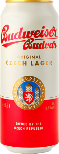 Пиво светлое BUDWEISER Будвар фильтрованное пастеризованное 5%, 0.5л, детальное фото