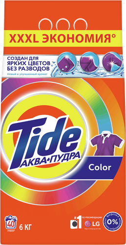 Стиральный порошок для цветного белья TIDE Аквапудра Color, автомат, 6кг, фото