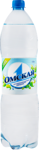 Вода минеральная ОМСКАЯ-1 газированная, 1.5л, крупный план