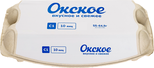 Яйцо куриное ОКСКОЕ С1, 10шт, крупный план