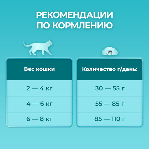Корм сухой для взрослых кошек PURINA ONE с чувствительным пищеварением и разборчивым вкусом в еде, с высоким содержанием индейки и рисом, 750г, картинка