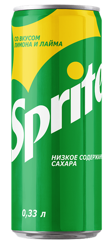 Напиток SPRITE Лимон, лайм сильногазированный, 0.33л, крупный план