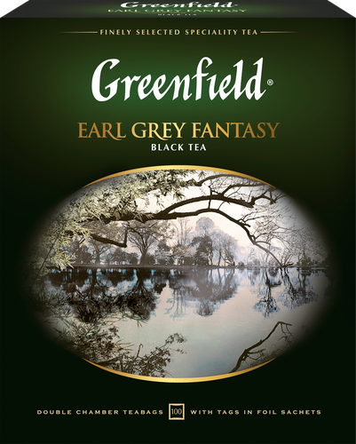 Чай черный GREENFIELD Earl Grey Fantasy с ароматом бергамота, 100пак, изображение