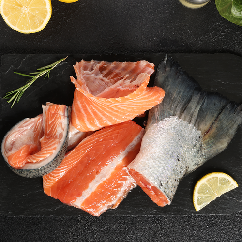 Набор для ухи из лососевых рыб ЛЕНТА FRESH, весовой, вид
