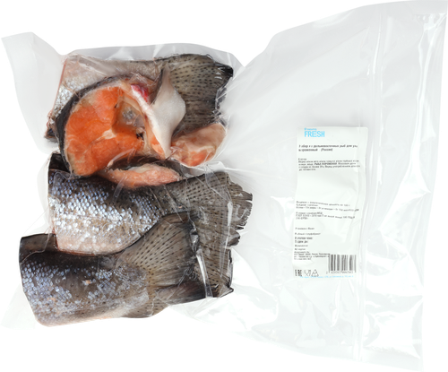 Набор для ухи из лососевых рыб ЛЕНТА FRESH, весовой, крупный план