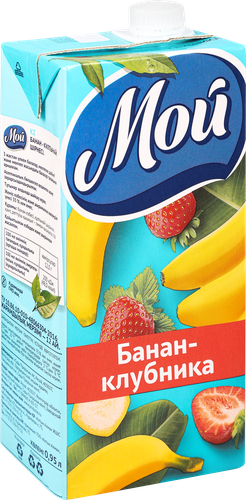 Нектар МОЙ Бананово-клубничный, 0.95л, фотография