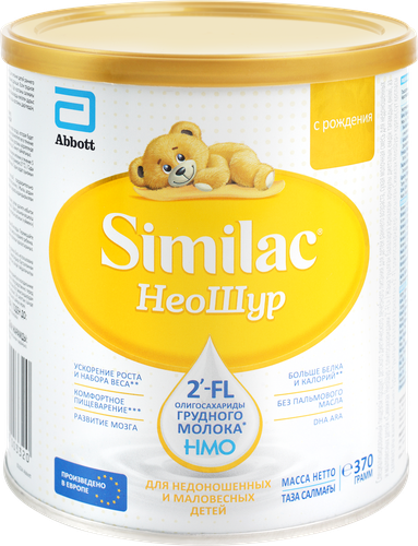 Смесь молочная SIMILAC Неошур, для недоношенных и маловесных детей, с рождения, 370г, картинка