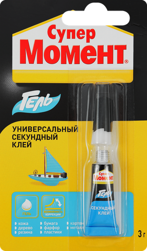 Клей-гель СУПЕР МОМЕНТ универсальный Арт. 874569, 3г, изображение