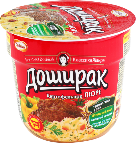 Пюре картофельное DOSHIRAK со вкусом мяса, 40г, фото