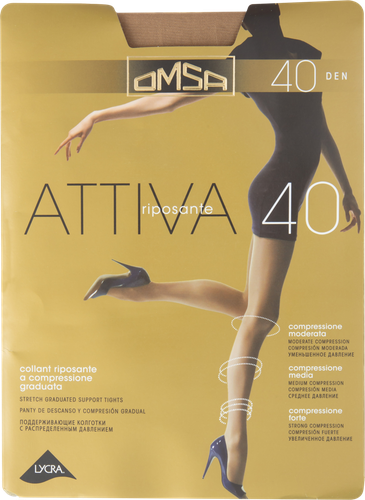 Колготки женские OMSA Attiva 40 den caramello 3, вид